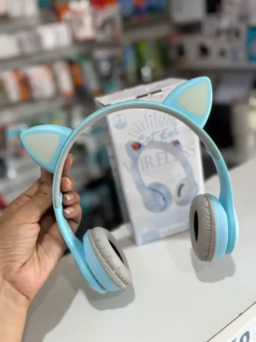 Fone via Bluetooth gatinho infantil