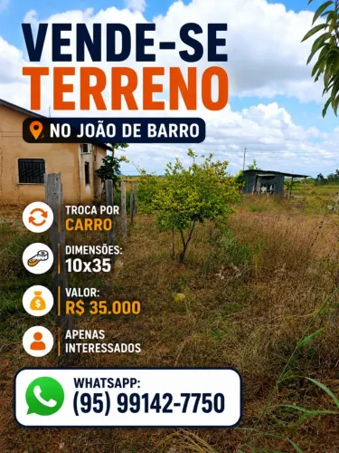 Vende-se terreno no João de Barro ou TROCA por Carro