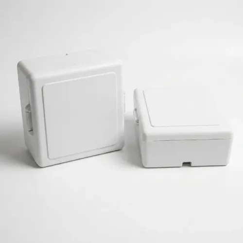 Kit 10 Caixas de Sobrepor 9x9x5cm Branca ABS PP UV para Fonte Conexões Elétricas