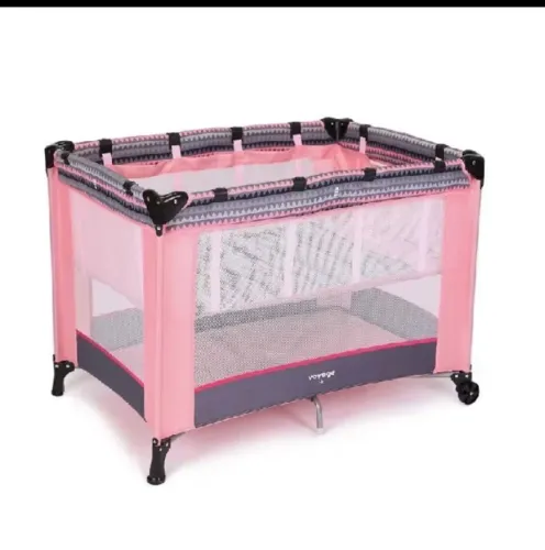 Berço Portátil Fit Rosa Geo Voyage 0 Meses a 15kg, Chiqueirinho