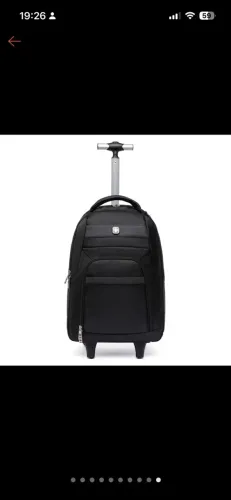 Mochila de rodinhas preta