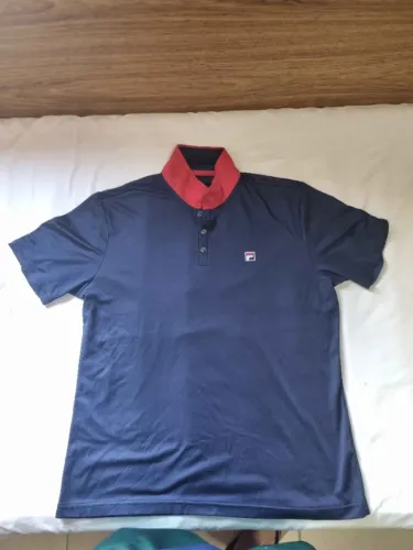 Camisa Polo Fila Original - Azul Marinho e Vermelha (Estilo Retro)