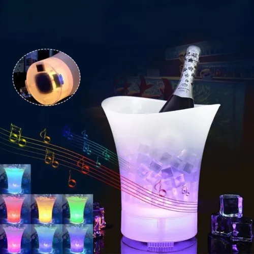 Balde para Gelo 5L com Caixa de Som RGB 20W KAPBOM KA-8548