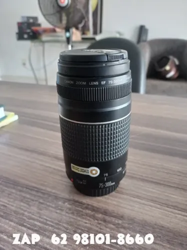 Lente Zoom Teleobjetiva Canon EF 75 300mm F4 5.6 III MUITO boa somente 789,90 ZAP 62 98101