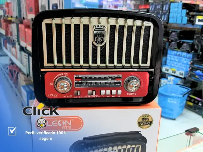 Radio Retro Vintage Am/fm/sd/usb/mp3/bluetooth J108 Vermelho