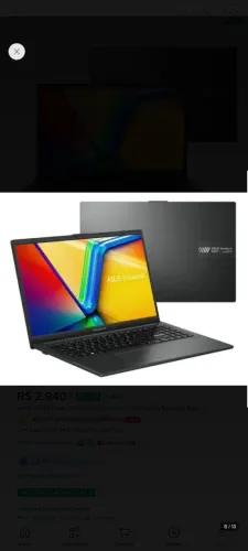 Notebook Asus vivobook go 15 AMD Ryzen 5