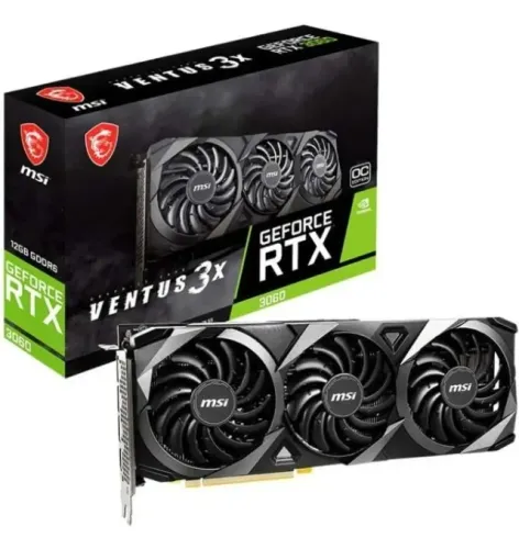 *Placa de Vídeo Msi Geforce Rtx-3060 Ventus 3x 12gb Gddr6 Oc*