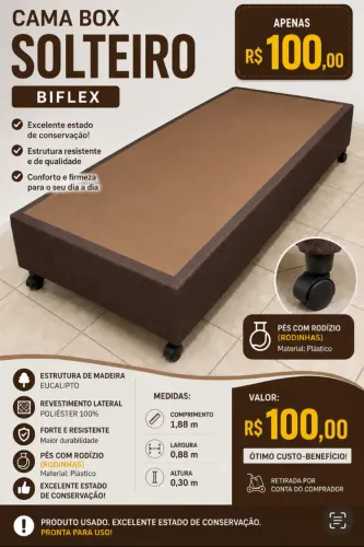 Cama Box Solteiro
