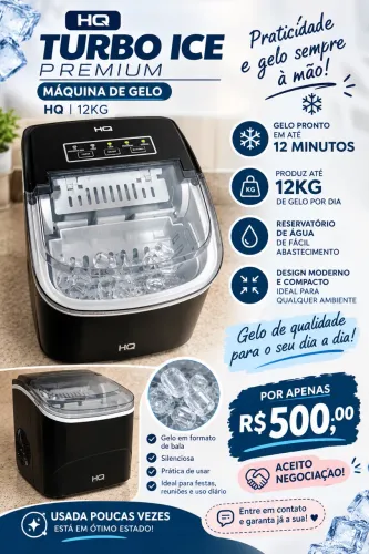 Vendo máquina de gelo 12kg