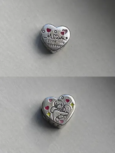 Berloque Coração Amor Casal Compatível com Pulseira