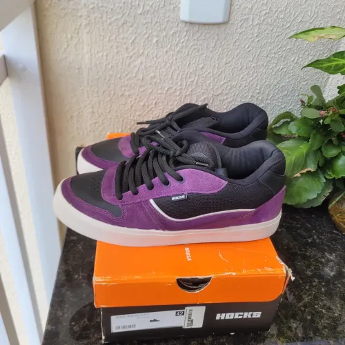 Tênis Hocks Skate Puff Preto Roxo Psylocke Original