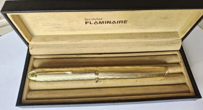 Caneta Tinteiro Flaminaire Anos 60/70 c/ Estojo Original - Funcionando