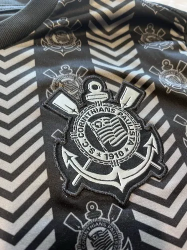 Camisa Corinthians Oficial Preto e Cinza