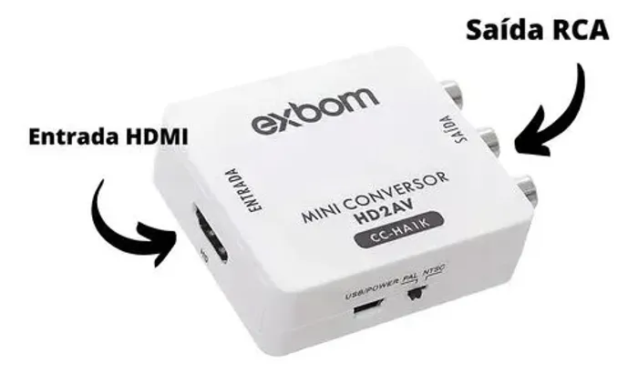 Mini conversor de AUDIO E VIDEO PARA HDMI