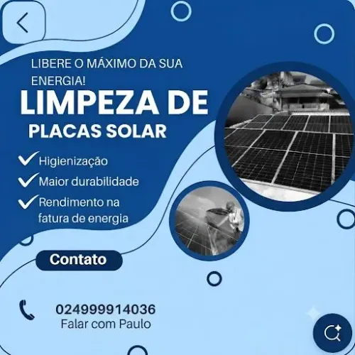 Limpeza de placas solares.
