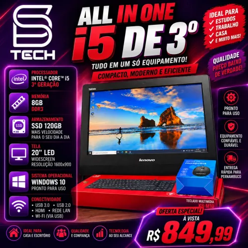 Computador all in one Lenovo i5