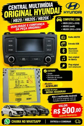 Central multimidia HB20 