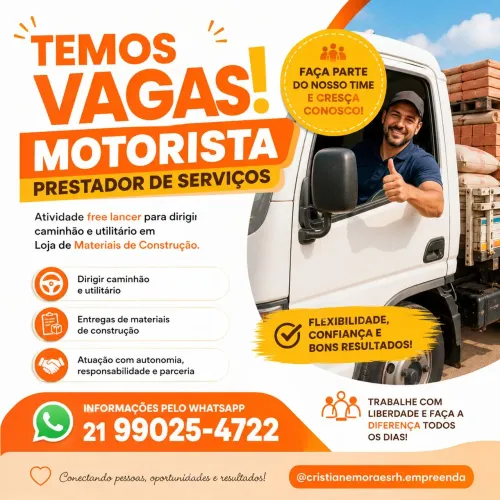 Motorista prestador de serviços