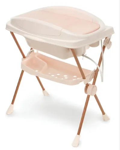 Banheira Bebê Premium Galzerano Com Suporte E Trocador Cor Rosa
