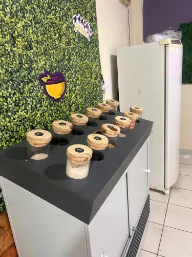 Expositor de cereais para sorveteria 