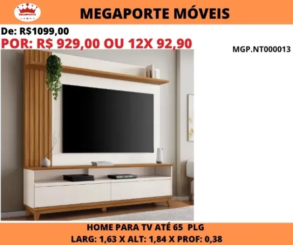 HOME DE TV ATÉ 65 POLEGADAS 
