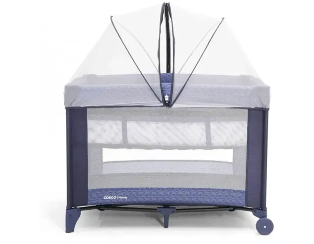 Berço Cosco Kids,cercadinho 0 a 18kg, Azul Rajado