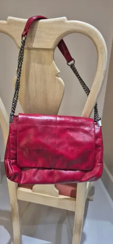 Bolsa vermelha de ombro Zara