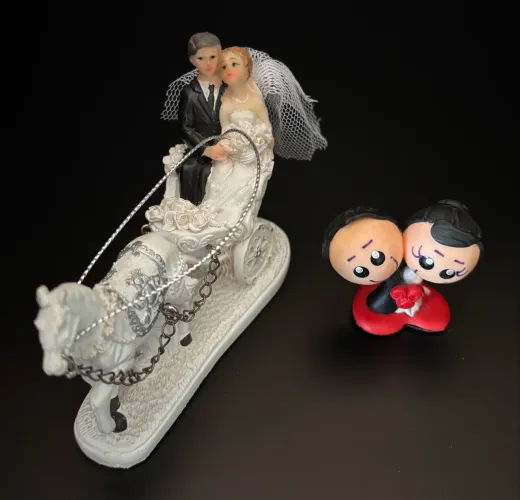 Decoração/topo de bolo/ Mini casal 