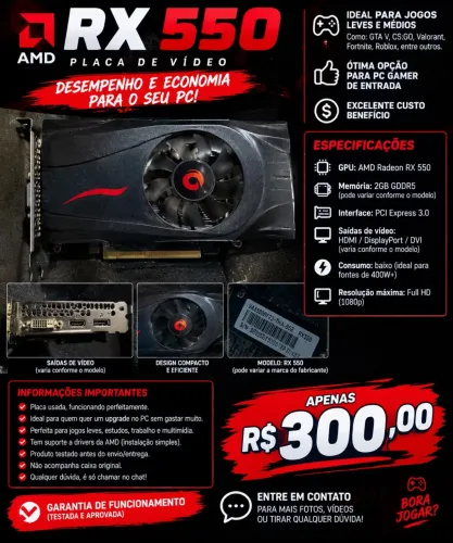 AMD RX550 2GB