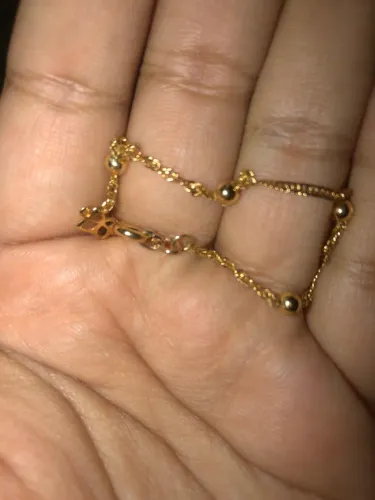 Pulseira banhada a outro infantil Rommanel original