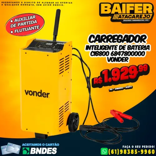 Carregador de Bateria Inteligente CIB800 Bivolt Vonder