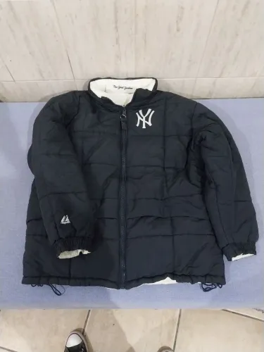 Jaqueta New York Yankees Reversível Original Majestic - Puffer de Inverno 1999 - 2000