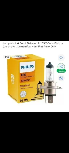 Philips Lamapda h4 farol baixo e alto