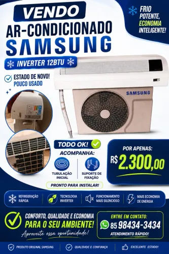 Vende-se Ar condicionado Inverter Samsung 