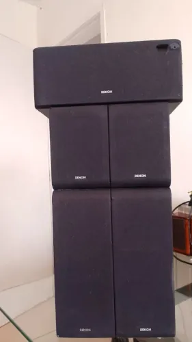 Conjunto 5 Caixas Home Theater Denon 120W (Central + Torres Frontais + Surrounds)