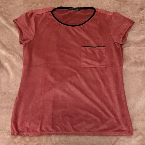 Blusa Suede Vermelha Damyller P