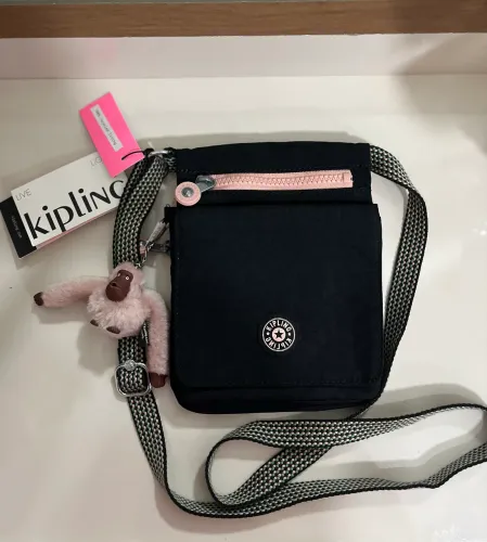 Bolsa Kipling Infantil Rosa/Preta ORIGINAL