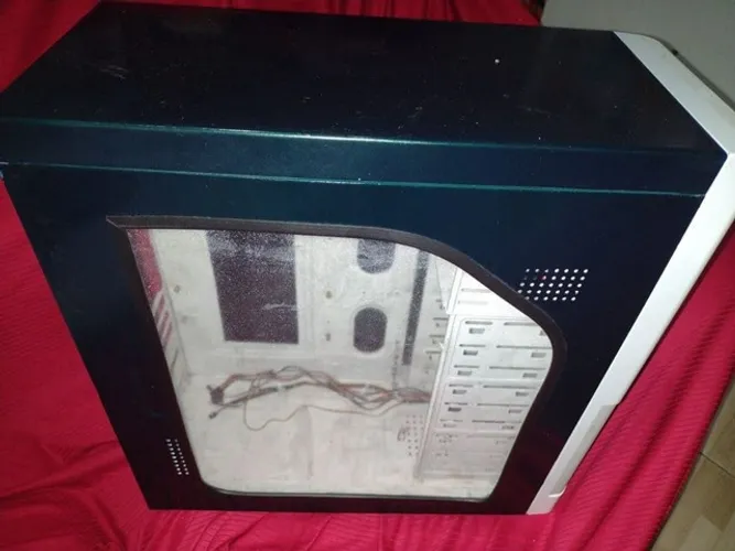 Gabinete Atx Vintage Maxxtro Capricórnio 3 Janela Acrílica Pintura Atomotiva Dvd Fita Led