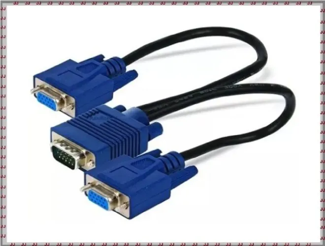Duplicador de imagem VGA em Y para 2 monitores ou outros projetores de imagem