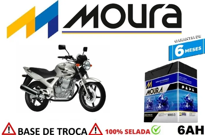 Bateria Moura 6Ah Honda Twister 250cc Automotiva