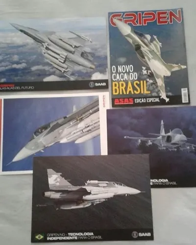 Aviação Militar Gripen Caça Fab - Revista + 4 Posters
