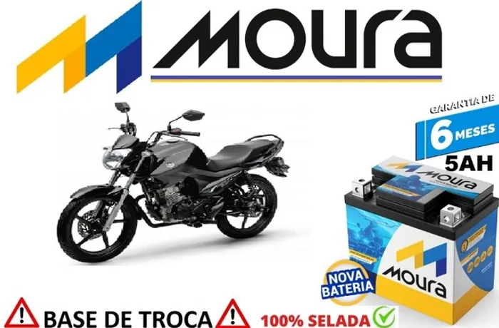 Bateria Moura 5Ah Yamaha Fazer 150cc Automotiva