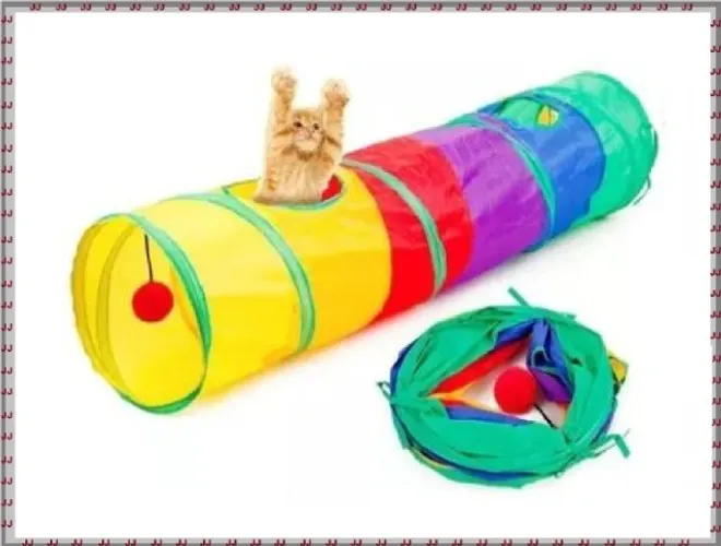 Túnel Labirinto Colorido Para Pets - Cães ou gatos
