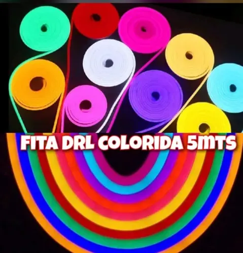 Fita neon rolo 5 metros