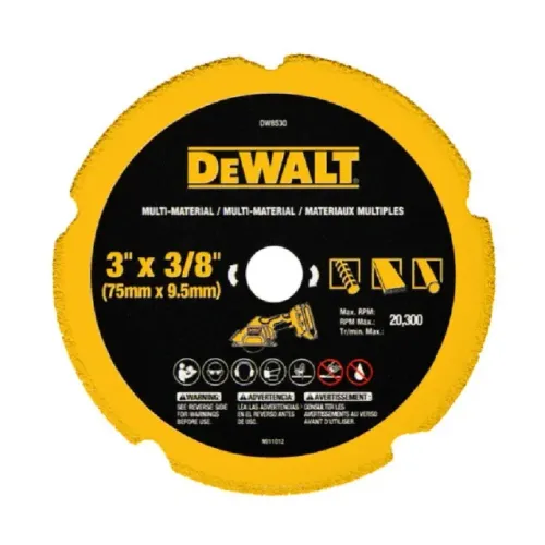 Disco de Corte Diamantado Multimaterial para Recortadora DCS438 3'' 76mm Dewalt DW8530