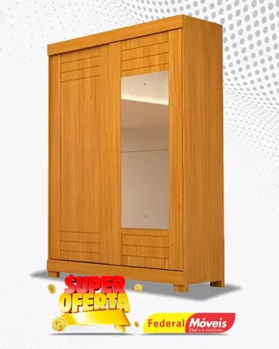 Guarda Roupa 2 Portas Com Espelho 100% MDF Super Lindo Fazemos Entrega