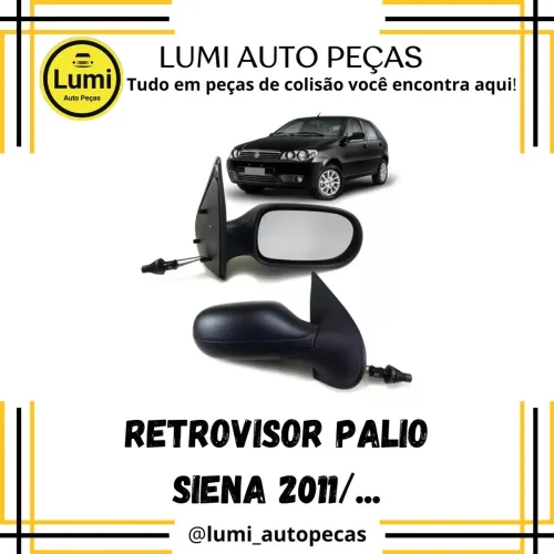Retrovisor Palio 2011/... 4P - NOVO