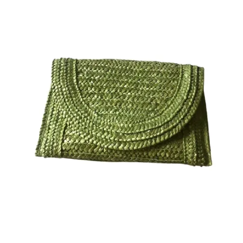 Bolsa de mão em Palha Verde Lelis Blanc