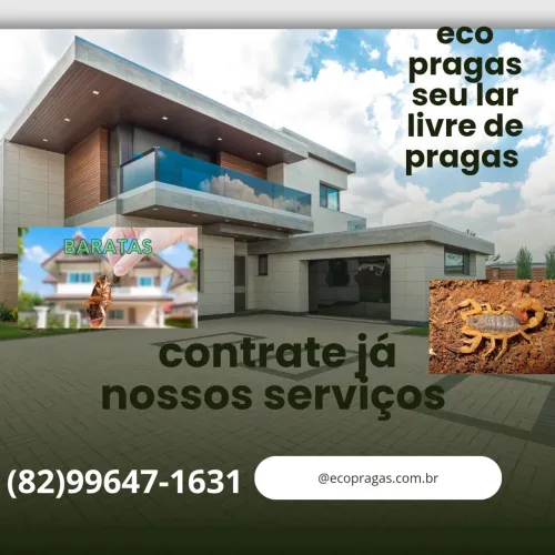 Serviços profissionais de detetização e controle de pragas