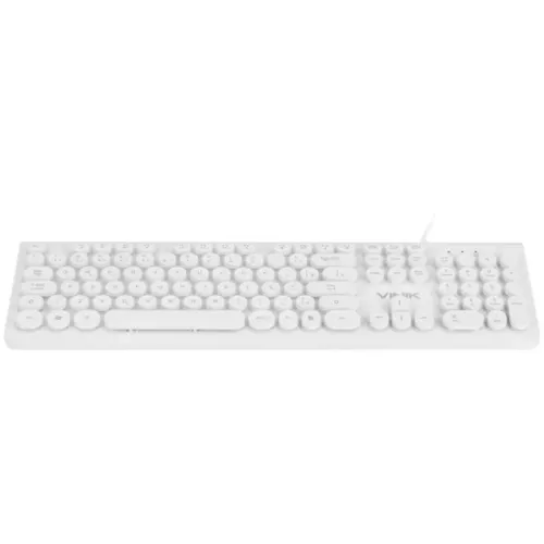 Teclado Multimídia Vinik Dynamic Circle White - WZetta